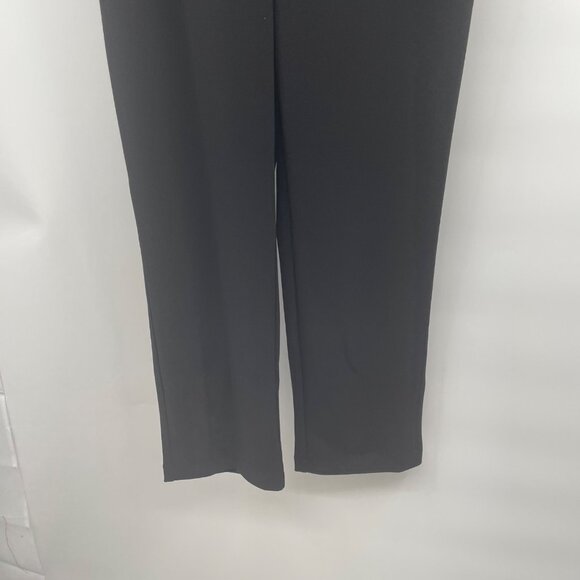 Express Jumpsuit Lace Top Square Neck Tapered Leg Black/Nude Size 2 Pockets - Picture 3 of 9